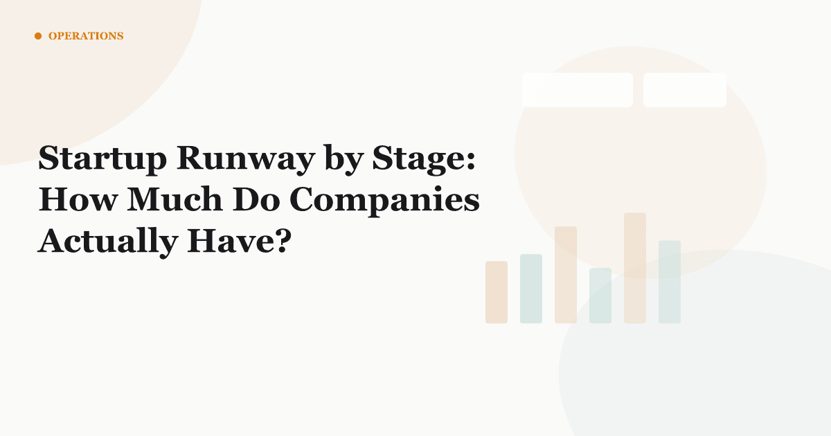 Startup Runway by Stage: How Much Do Companies Actually Have?