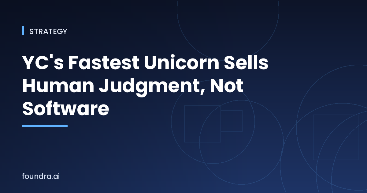 YC's Fastest Unicorn Sells Human Judgment, Not Software