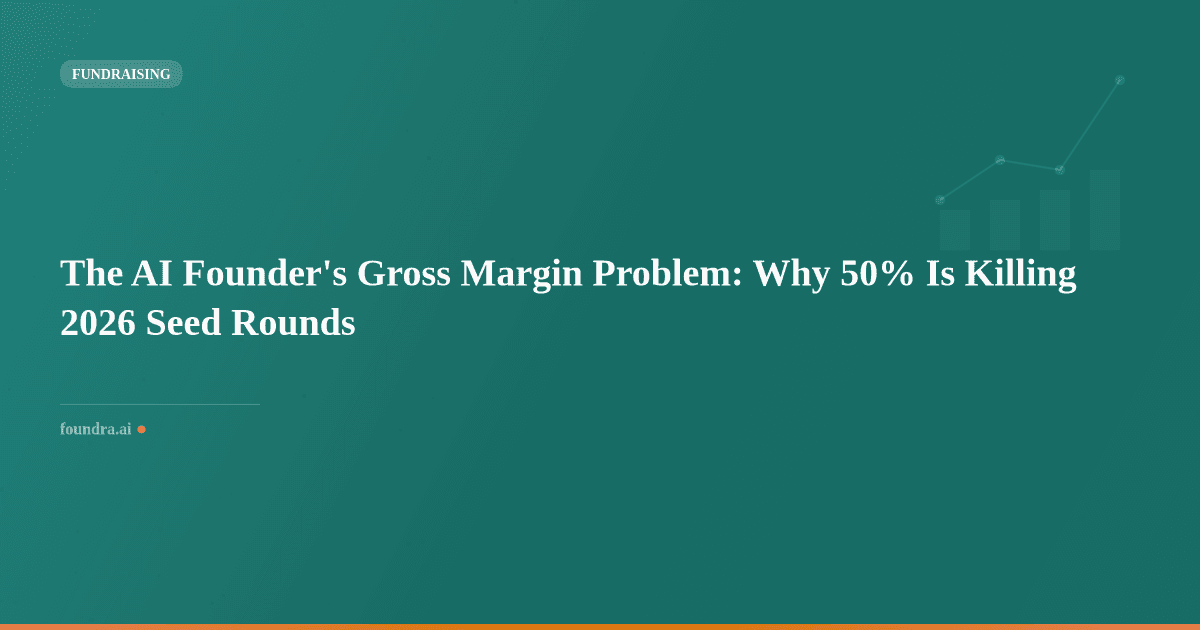 The AI Founder's Gross Margin Problem: Why 50% Is Killing 2026 Seed Rounds