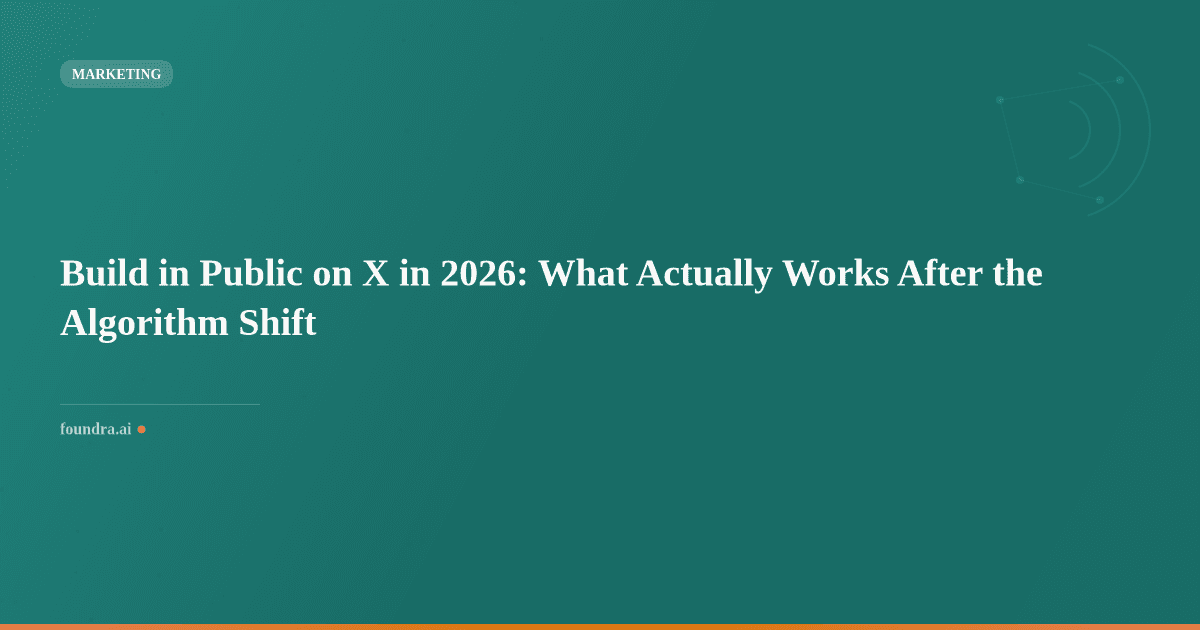 Build in Public on X in 2026: What Actually Works After the Algorithm Shift