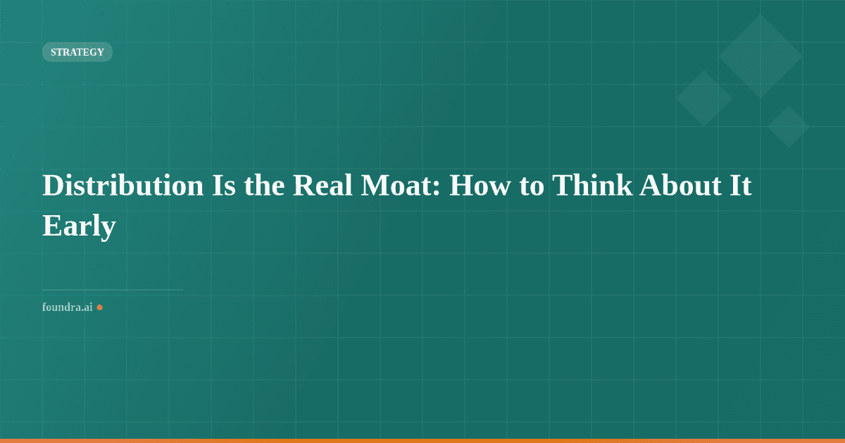 Distribution Is the Real Moat: How to Think About It Early