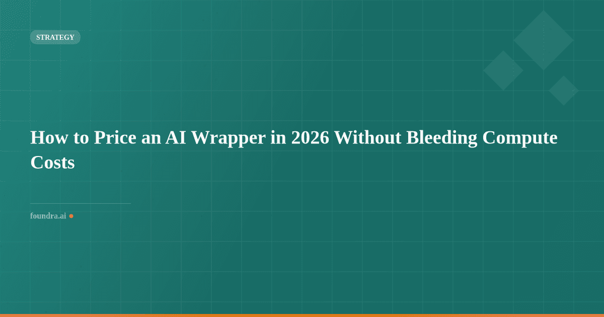 How to Price an AI Wrapper in 2026 Without Bleeding Compute Costs