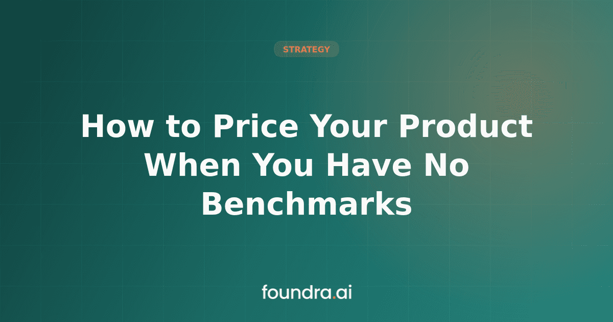 How to Price Your Product When You Have No Benchmarks