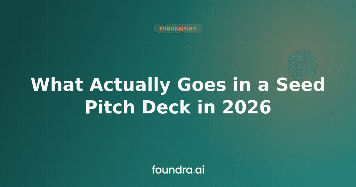 What Actually Goes in a Seed Pitch Deck in 2026