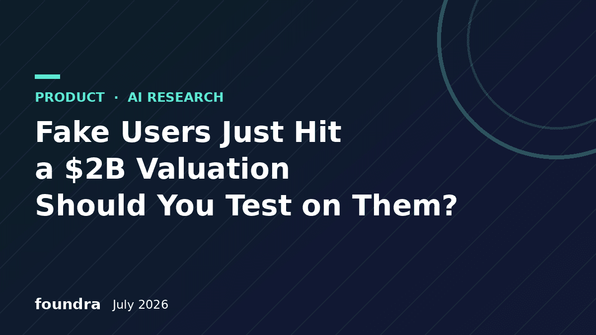 Fake Users Just Hit a $2B Valuation. Should You Test on Them?