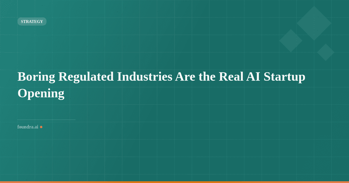 Boring Regulated Industries Are the Real AI Startup Opening