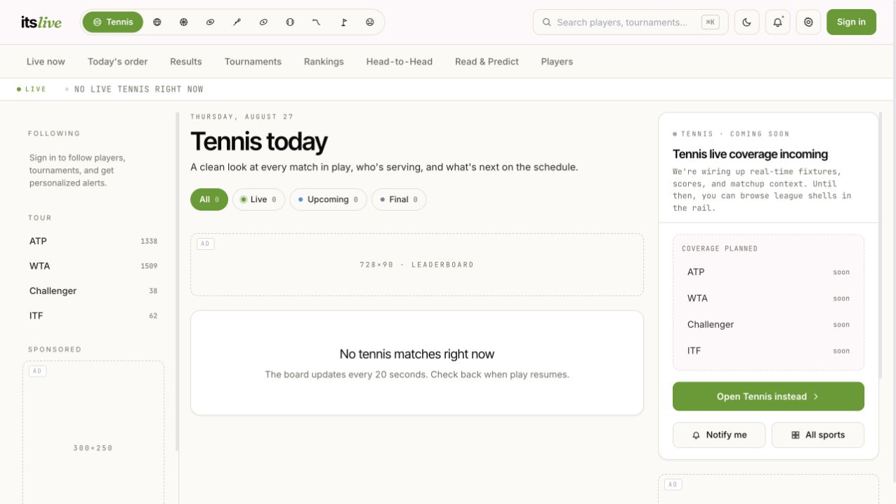 itsLiveScore product preview